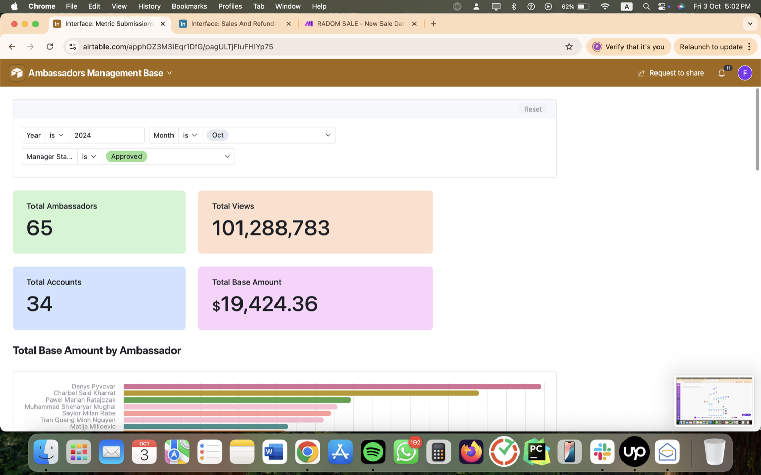 Creator Ambassador Program Ops - Airtable, Make.com & Zapier screenshot 22
